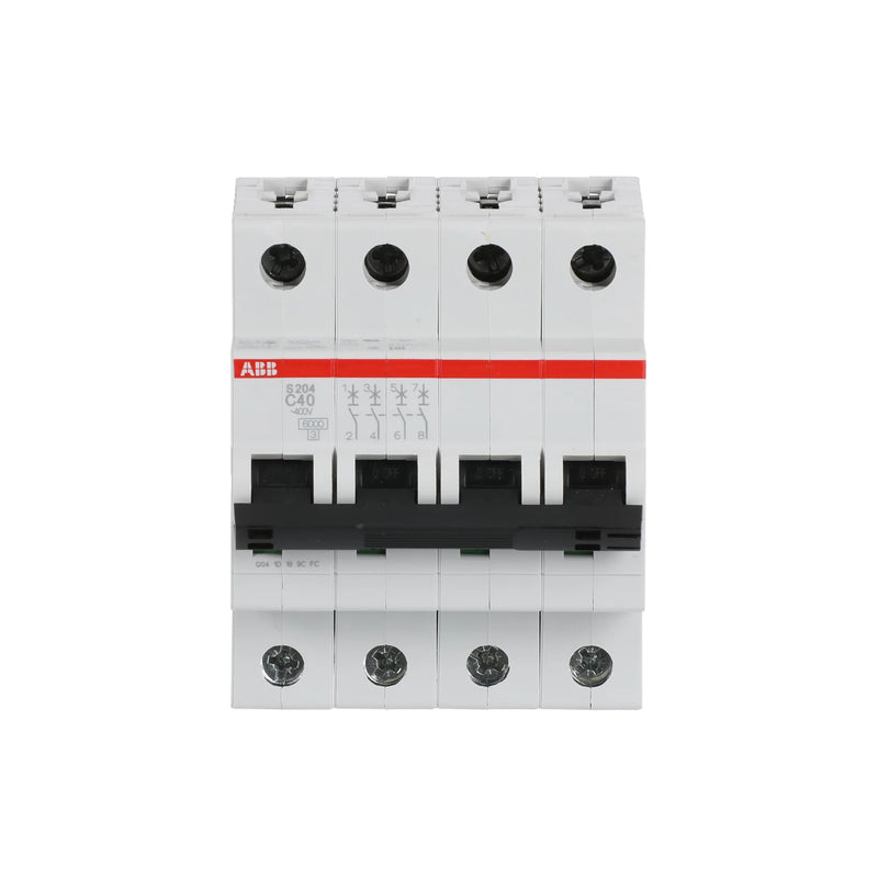 ABB S204-C40 miniature circuit breaker 40A providing robust protection for electrical installations