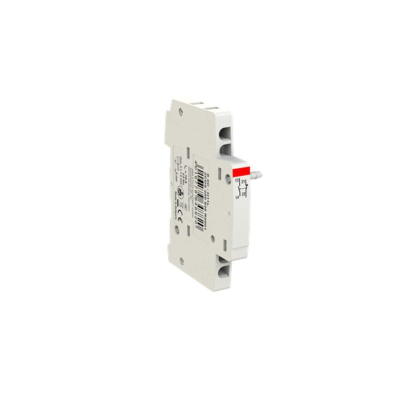 ABB S2C-H11L auxiliary contact with real-time monitoring, 1 NO + 1 NC contacts, and LED status indicator.