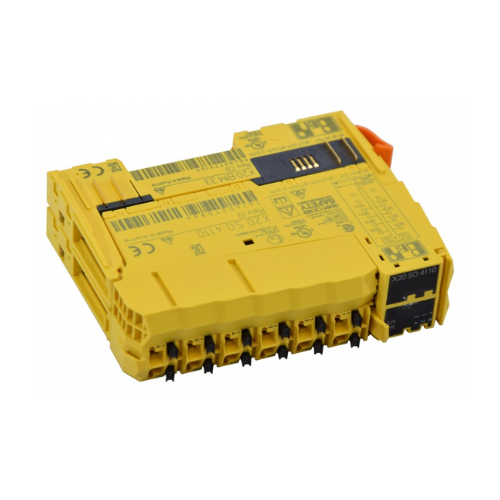 B&R X20SO4110 module with 4 channels, 0.5 A each, ensures safety with current monitoring and open circuit detection.