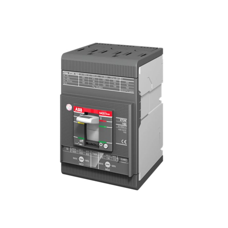 ABB XT2N 160 MCCB ensures safety in industrial or commercial electric systems with up to 160A protection.