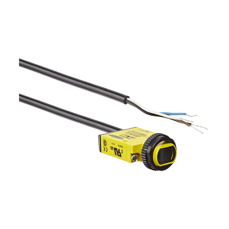 Banner Mini-Beam SM312LV sensor with red LED for precise short-range industrial detection applications.